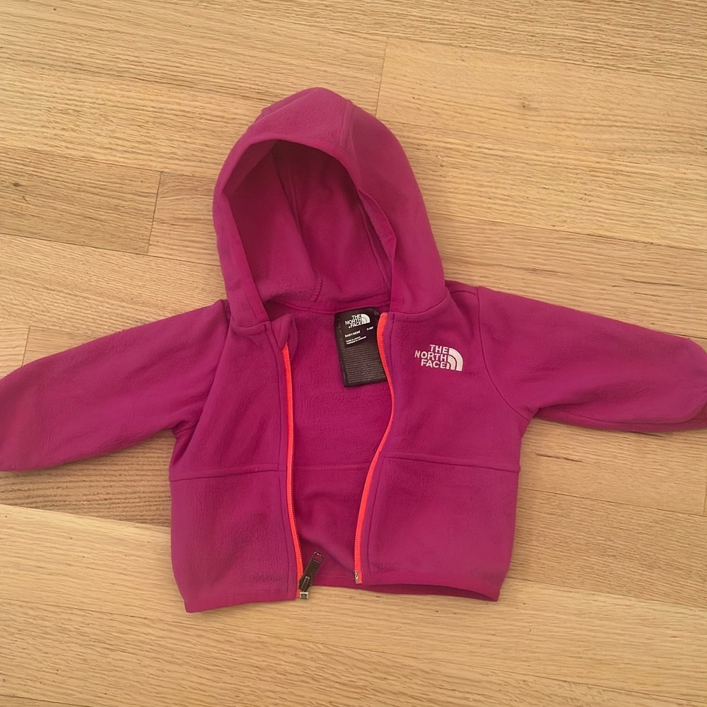 The North Face Magenta Kids Fleece Hoodie Jacket